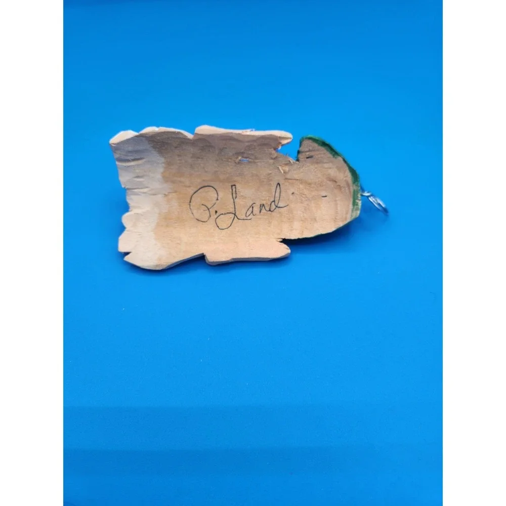 Hand Carved‎ Santa' s Elf Wooden Ornament Bass Wood